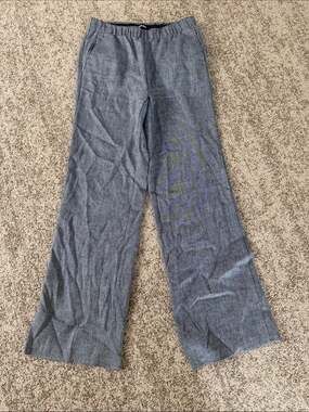 Lands' End Mid-Rise Wide Leg Pants in Navy